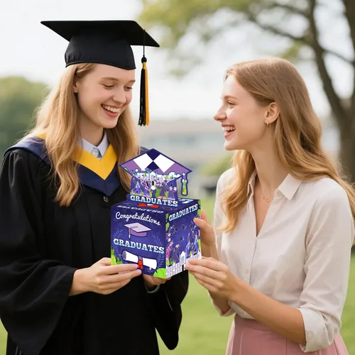 Vista 6 de Caja de dinero de graduación para regalo en efectivo, caja de regalo de clase de 2026, caja de dinero para fiesta de graduación, divertida sorpresa