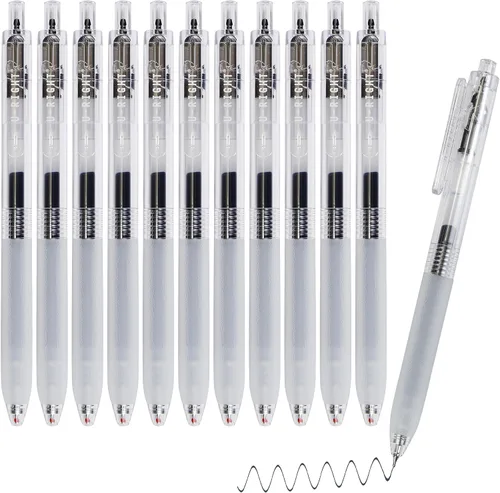 Vista 5 de U-RIGHT Quiet Clicker - Bolígrafo de tinta de gel (0.028 in, tinta negra)
