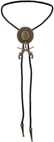 Vista 228 de Jeilwiy Corbata de bolo para hombre, corbata de vaquero occidental, collar de corbata de bolo dorado, corbata de cuero, corbata de Halloween