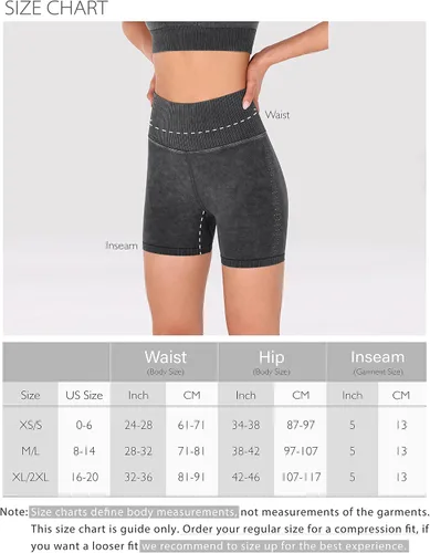 Vista 6 de ODODOS Pantalones cortos de yoga sin costuras para mujer, de cintura alta, acanalados, para gimnasio, entrenamiento, atletismo, casual, para correr