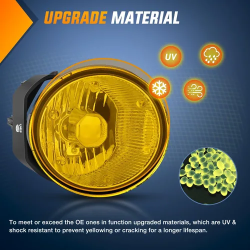 Vista 3 de Conjunto de luces antiniebla Nilight Compatible con Nissan Maxima 2000 2001 Sentra 2002 2003 y Frontier 2004 Xterra Lámparas de lente ámbar
