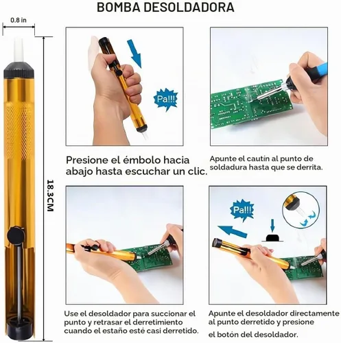 Vista 6 de Kit de soldador, kit multímetro digital, probador múltiple, probador de voltaje, medidas de voltaje CA/CC, corriente Rojo