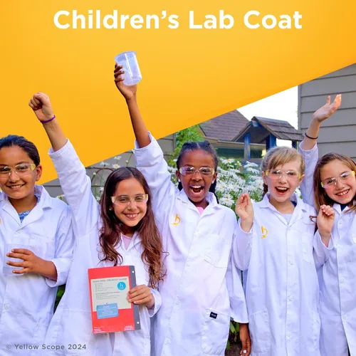 Vista 5 de Scientist White Lab Coat for Kids with Pockets, Unisex