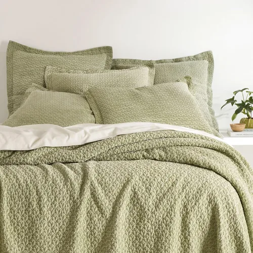 Vista 5 de Pine Cone Hill Hawley Matelasse Coverlet Índigo