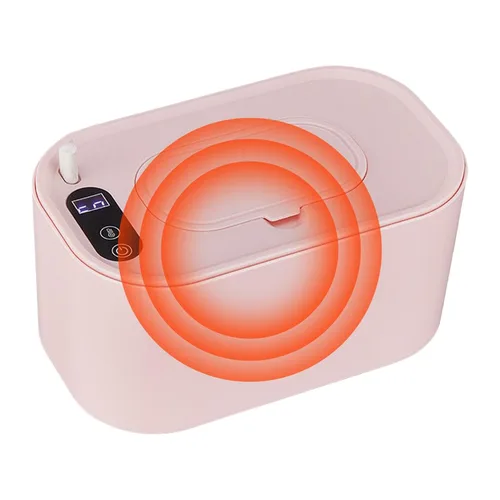 Vista 7 de Dispensador de toallitas húmedas – Calentador de toallitas para bebés, dispensador de toallitas portátil de gran capacidad, control de temperatura