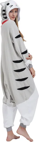 Vista 9 de SimZoo Pijama de animal para adultos, disfraz de cosplay de animales para hombres y mujeres, ropa de dormir unisex de una sola pieza