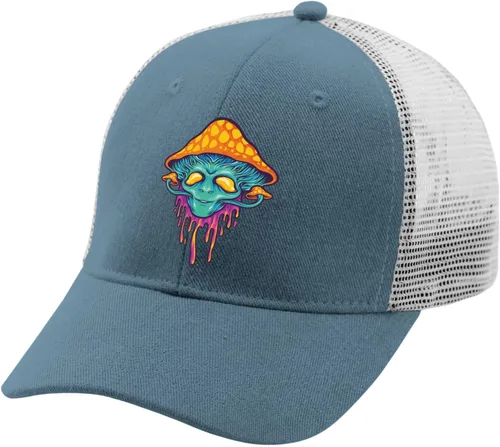 Vista 2 de Gorra de béisbol con hongos mágicos para hombre, estilo vintage, ajustable, para papá