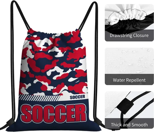 Vista 10 de Mochila con cordón impermeable para gimnasio, bolsas con cordón, bolsa de cuerda deportiva, mochila de camuflaje, Bolsas con cordón Cheer - Bolsas