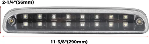 Vista 4 de ECOTRIC Tercera lámpara de carga de luz de freno compatible con Ford F250 F350 F450 F550/1993-2011 Ranger 3ª luz trasera transparente de montaje