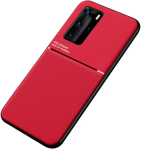 Vista 4 de Kepuch Mowen Funda Cubierta De Parachoques Placa De Metal Incorporada Para Huawei P40 Pro - Negro