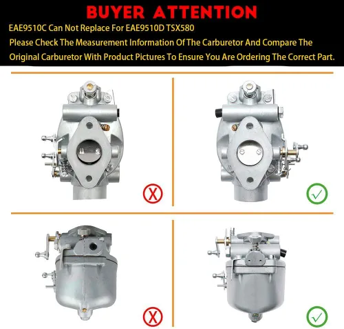 Vista 6 de Carburador Eruditeness FIT para Ford Jubilee NAA NAB TractorEAE9510C, B2NN9510A, EAE9510A Marvel Schebler TSX428 Carb