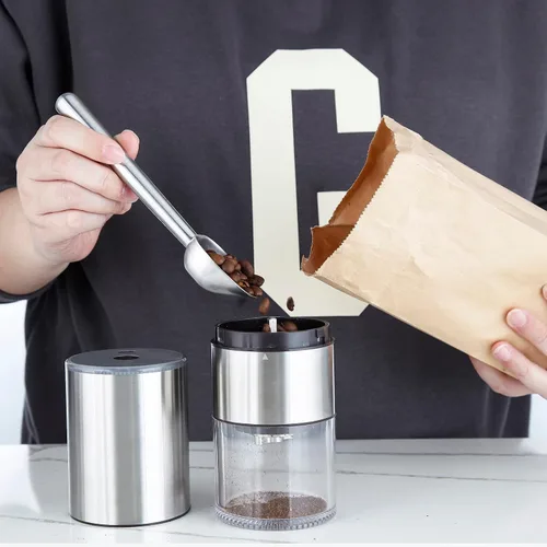 Vista 8 de Easyworkz Diego - Cafetera de café expreso para estufa, 6 tazas de 10 onzas, con mango largo hueco de acero inoxidable, cuchara medidora de 0.27