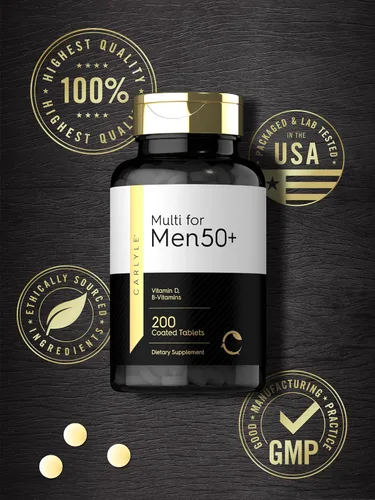 Vista 6 de Carlyle Multivitamin for Men 50+ 200 Count with B Vitamins, Vitamin D, Magnesium & Zinc Non-GMO, Gluten Free Supplement