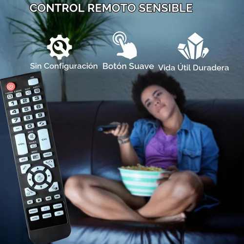 Vista 7 de Mando a distancia de repuesto apto para todos los elementos TV serie 100 E1AC19N E1AA24N E1AA24N-G ELEFT2416 E1AA32N E4AA43N E4AA50N E4AA55N E4AA65N