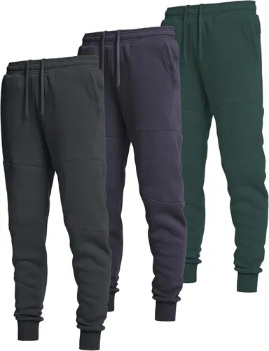 Vista 9 de Ultra Performance Sweatpants for Men 3 Pack Fleece Joggers, with Pockets Negro / Negro / Negro
