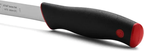Vista 4 de Arcos Duo Series - Cuchillo para rebanar/jamón de 9 pulgadas, hoja de acero inoxidable de nitro, mango de polipropileno cubierto de elastómero negro
