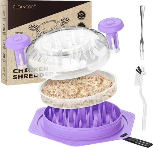 Vista 19 de Cleangor Herramienta de trituración de pollo Twist Grande, trituradora de carne libre de BPA con mango ergonómico, herramienta de trituración