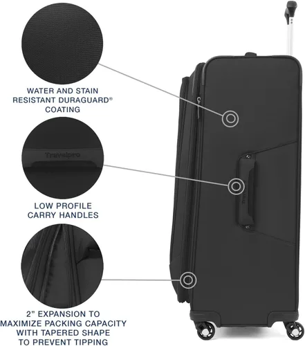 Vista 3 de Travelpro Maxlite - Maleta con ruedas giratorias (extensible, 5 lados suaves), Negro), 401176901