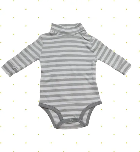 Vista 3 de Spasilk Paquete de 2 mamelucos de manga larga con cuello alto para bebé niño