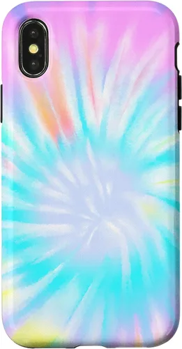 Vista 5 de iPhone 16 Tie Dye Colorful Rainbow Swirl Abstract Design Case