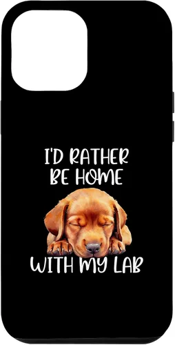 Vista 25 de Funda para iPhone 11 Pro Max Fox Red Lab Mom Dad I'd Rather Be Home Labrador Retriever