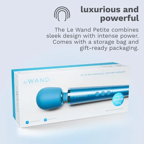 Vista 8 de Le Wand - Masajeador personal pequeño para mujeres y hombres - Masajeador de varita vibratoria con 10 velocidades ruidosas y 6 patrones de vibración
