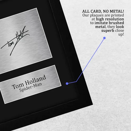 Vista 5 de HWC Trading Tom Holland Regalo USL con Marco Autógrafo Impreso Firmado Spiderman Regalos Foto Impresión Cuadro - Tamaño Carta de EE. UU
