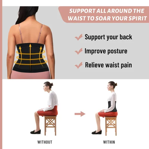 Vista 6 de Workout Sweat Waist Trainer for Women Lower Belly Fat, Double Compression Neoprene Waist Trimmer Cincher for Women