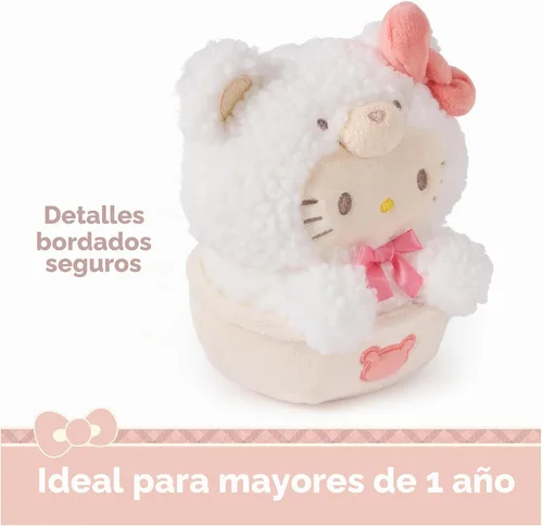 Vista 3 de GUND Sanrio Hello Kitty - Juguete de peluche de 6 pulgadas con traje