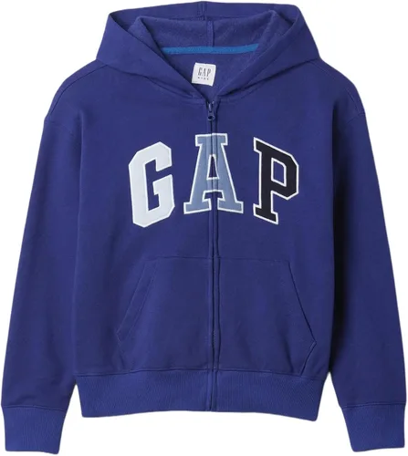 Vista 28 de GAP Sudadera con capucha y cremallera completa con logotipo para niños