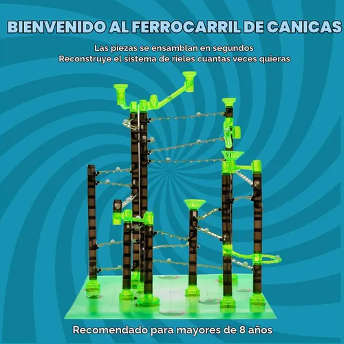 Vista 6 de Marble Genius - Juego de iniciación de rieles de mármol, 200 piezas, juguete STEM