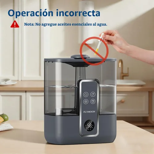 Vista 8 de FLYMOON Humidificadores de niebla fría de 5L de llenado superior con 28dB Tuya App & Touch Control, Auto-Off, 12H Timer, 50 Hour Runtime