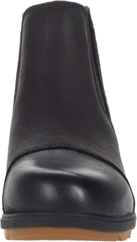Vista 8 de Sorel - Botas cortas hasta el tobillo para mujer Evie, piel de ante impermeable, suela de cuña Negro