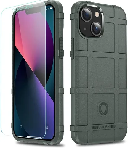 Vista 34 de Funda para iPhone 13, Rugged Shield 8 pies a prueba de caídas TPU Armadura gruesa Funda protectora táctica compatible con iPhone 13 (6.1 pulgadas)