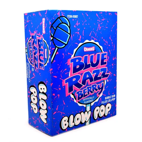Vista 5 de Charms Paletas Blow Pops, caja de 48