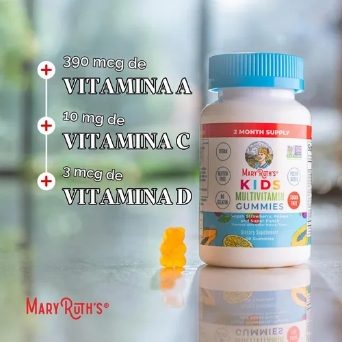 Vista 7 de MaryRuth Organics Vitaminas para niños Multi Sin azúcar Suministro para 2 meses Gomitas multivitamínicas para niños de 2 años en adelante
