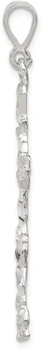 Vista 2 de Colgante de plata de ley 925 con forma de cruz de diamante de talla cruzada 2126in x 0906in