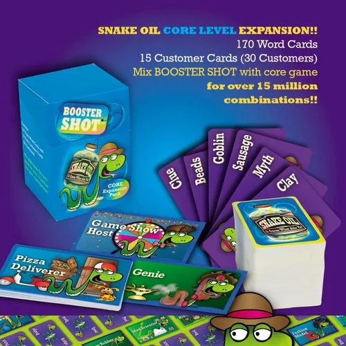 Vista 2 de SNAKE OIL - El juego de fiesta de venta tonta - Divertidos juegos de cartas para grupos de 3 a 10 jugadores - Actividad de viaje divertida