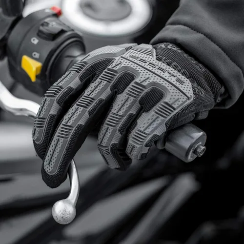 Vista 7 de ROCKBROS Guantes para ciclismo de montaña con almohadilla de gel, pantalla táctil y protección de nudillos para BMX MX ATV MTB Racing, color negro