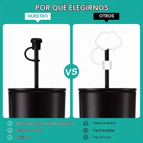 Vista 7 de Fundas para pajitas de ajuste universal 0.236-0.394 in, paquete