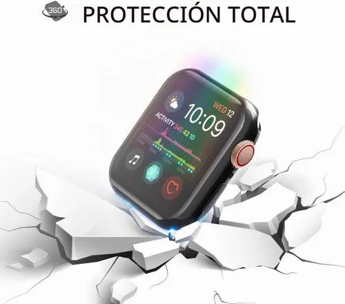 Vista 3 de JULK - Funda protectora general suave de TPU HD ultrafina para iWatch SE 3 (2025) / Series SE / 6/5 / 4, paquete de 2 unidades 1 negro brillante + 1
