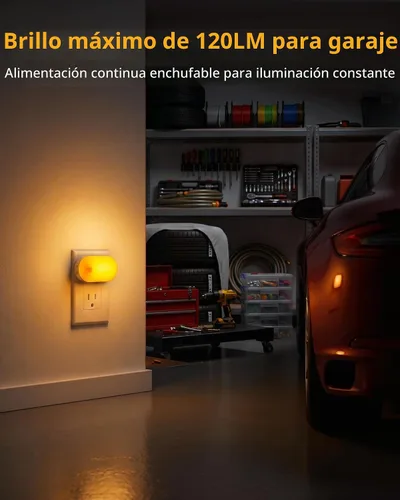 Vista 7 de Lyridz Luz nocturna ámbar enchufable con sensor de movimiento, paquete de 2