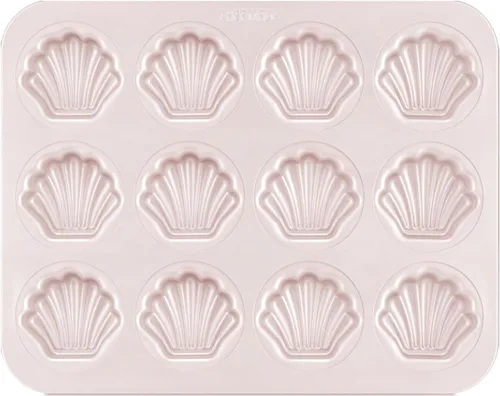 Vista 15 de CHEFMADE Juego de Moldes Mini para Pasteles Madeleine, 4 Piezas de 3 Pulgadas Antiadherentes con Forma de Concha Esférica Madeleine para Hornear