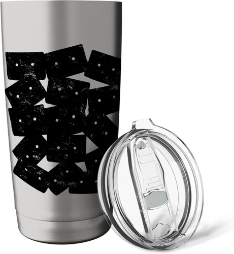Vista 5 de Retro Cassette 90s 80s Theme Party Outfit Costume Stainless Steel Insulated Tumbler