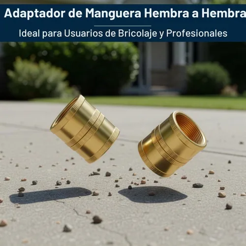 Vista 9 de DBR Tech® Adaptador de manguera hembra a hembra Conector de manguera de jardín resistente a prueba de fugas, accesorios de latón de agua GHT