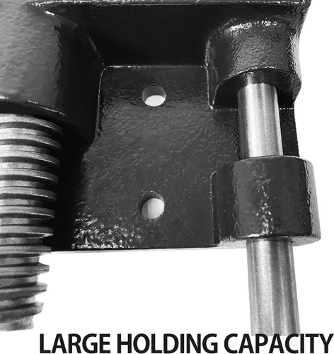 Vista 6 de HFS(R) Tornillo de banco para carpintería, tornillo de banco de rosca frontal resistente para banco de trabajo, cromado, pata de tornillo