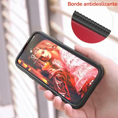 Vista 7 de Funda transparente para iPhone 13/14 para hombres y niños, híbrida 2 en 1, a prueba de golpes, protección resistente, resistente, delgada, funda