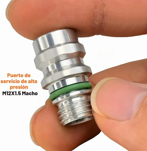 Vista 3 de Kit de núcleo de válvula de aire acondicionado Tapa y válvula AC R12 R134a Junta de teflón Refrigeración A/C Servicio de Aire Acondicionado