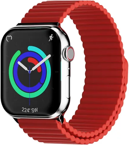Vista 8 de HeiKe Correa magnética de silicona para Apple Watch Band de 1.929 in 1.811 in 1.772 in 1.732 in 1.654 in 1.614 in 1.575 in 1.496 in para hombres