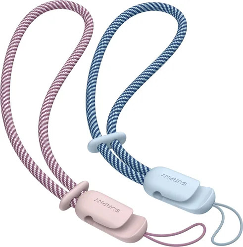Vista 25 de SURPHY Paquete de 2 cordones de teléfono para funda de teléfono celular, correa de muñeca de teléfono para funda, correa de teléfono celular